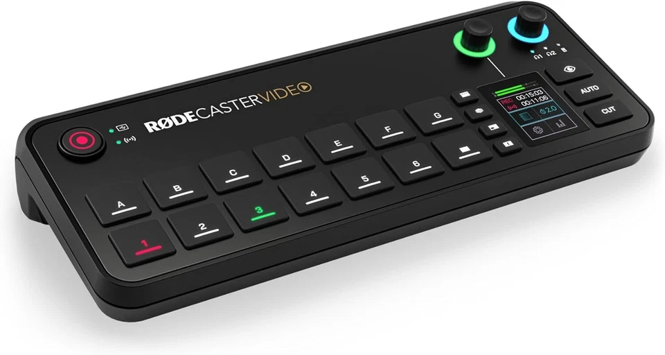 RODE RØDECASTER VIDEO SWITCHER AUDIO INTERFACE MULTI-CAMERA VIDEO INPUTS BLACK