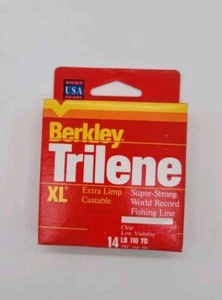 BERKLEY TRILENE XL FISHING LINE - 110 Yards, 14# Test, Castable Clear Pony Spool - Picture 1 of 5
