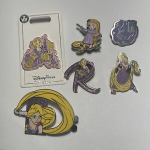 Authentic Parks Disney Pin Lot - 6 pins - Tangled Rapunzel Lot #1