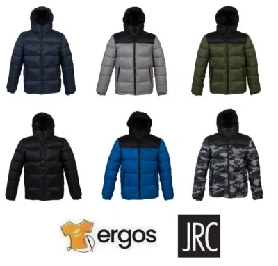 JRC Giubbotto SIBERIA MAN Giacca a Vento Impermeabile Imbottito Cappuccio Uomo