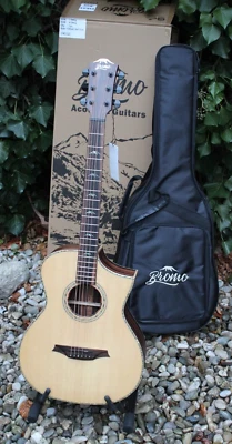 Gitarre BROMO vollmassiv Rocky Mountain Serie Cut+Tonabnehmer +gute Tasche *NEU* - Bild 1 von 4