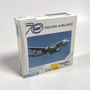 Herpa Wings 502917 LOT Polish Airlines Boeing 767-300 1:500 Diecast Model New! - Picture 1 of 16