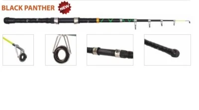 RUMPOL 2,10 2,40 2,70 3,00 3,60 4,20 m Angelruten Angelrute Spinnrute Teleskop BLACK
