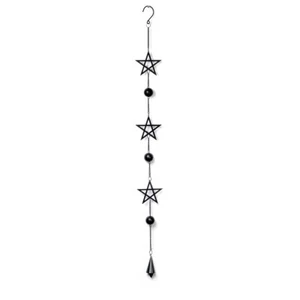 Alchemy Gothic Black Pentagram Hanging Silhouette Decoration Home Decor Occult - Picture 1 of 3