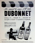 1944 Dubonnet Wine & Vermouth Chill Pour Enjoy Derby Hat Vintage 1940s Print Ad