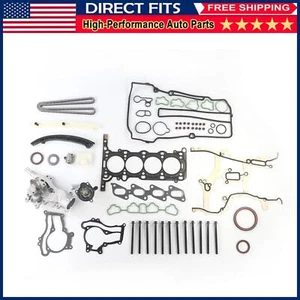 Kit de cadena de distribución del motor bomba de agua y termostato cabeza junta pernos para GM 1,4 L - Imagen 1 de 16