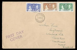 🇧🇸 BAHAMAS (Nassau) 1937 :  Coronation on a Selfridges First Day Cover (FDC) - Picture 1 of 2