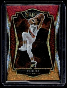 2020 Select CJ Elleby Red/White/Orange Shimmer Premier RC #198 Trail Blazers - Picture 1 of 2