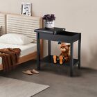 Flip Top End Table Side Table Sofa Couch Side Console w/Hinged Tabletop Storage