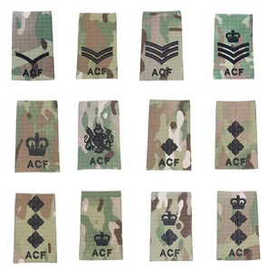 All Ranks Black on Multicam / MTP ACF Rank Slide ( Cadets Army Cadet Force - Picture 1 of 13