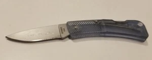Gerber Ultralight LST Rare Clear Smoke Lockback Plain Edge  Knife Autographed  - Picture 1 of 4