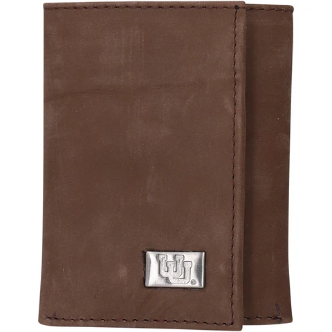 Utah Utes Leather Trifold Wallet with Concho Cover