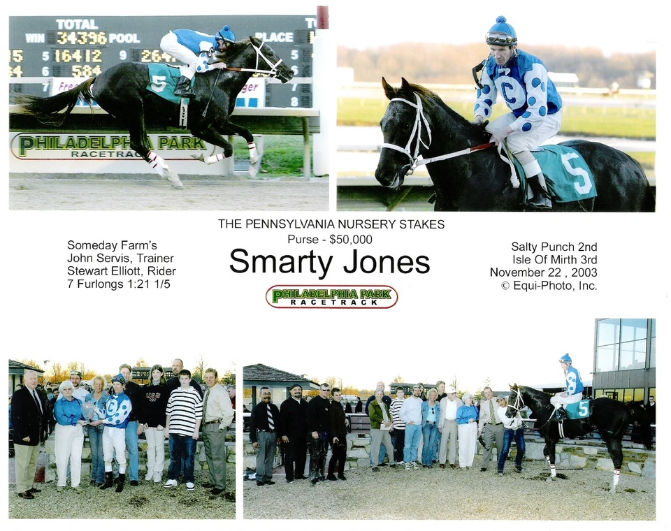2003 - SMARTY JONES - Pennsylvania Nursery Stakes 4 Foto Compuesto - 10" x 8" Foto 1 de 1