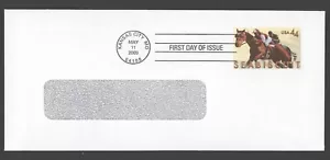 2009 US Scott # U668 44c Seabiscuit on Windowed #9 Envelope, FDC - Picture 1 of 1