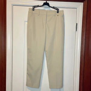 Pre-owned Women's Trina Turk | Straight Leg Dress Pants in Beige Sz.6 MSRP $258 - Picture 1 of 6