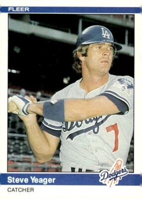 1984 Fleer #117 Steve Yeager Los Angeles Dodgers - Image 1 of 2