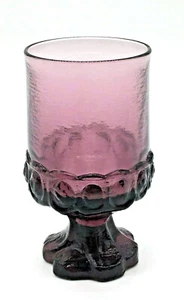 TIFFIN MADEIRA lila AMETHYST Glas WASSERKELCH Stiel Midcentury KREISE - Bild 1 von 4