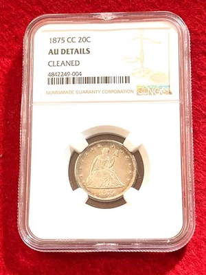 1875 CC 20 CENT NGC AU DETAILS CLEANED - Image 1 of 3