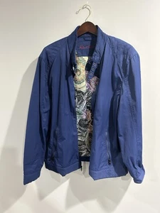 Robert Graham Men's Windbreaker Jacket Blue Limited Edition large - Picture 1 of 2