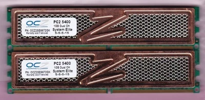 2GB 2x1GB OCZ OCZ2SE6672GK SYSTEM ELITE DDR2-667 PC2-5400 Ram Memory Kit Gamer - Image 1 of 2
