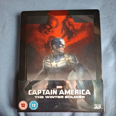Marvels Captain America The Winter Soldier 3D Blu Ray Lenticular Steelbook New - Image 1 of 4