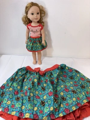 Muñeca American Girl Wellie Wishers WILLA. Falda infantil a juego talla 6. LEER descripción Foto 1 de 4