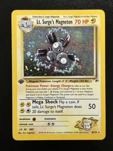 Tarjeta Pokémon LT. SURGE'S MAGNETON - WOTC - 1ª Edición - Gym Heroes 8/132 NM (B) - Imagen 1 de 11