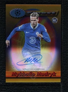 2022 Topps Finest Flashbacks UEFA Auto Gold Refractor 4/15 Mykhailo Mudryk #A-MM - Picture 1 of 3