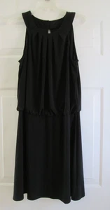 ABITO BIANCO HOUSE/BLACK MARKET TG 10 NERO SENZA MANICHE SCOLLO ALTO VITA BASSA - Foto 1 di 6