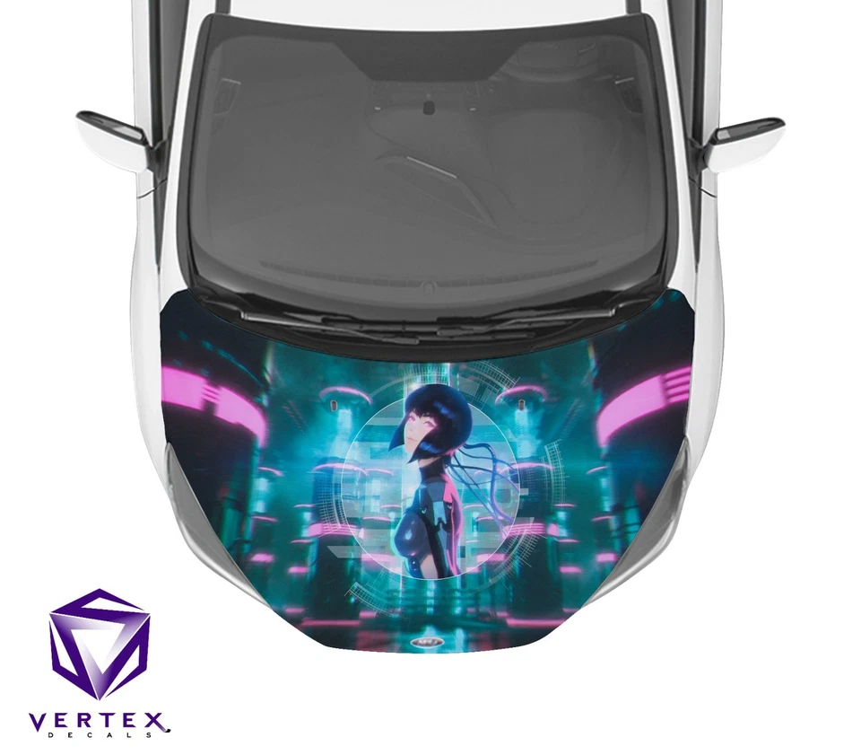 Motoko Ghost in the Shell Anime Hood Wrap Weatherproof Vinyl Decal 50"X60" - Image 1 of 1
