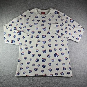 Supreme Interstate Waffle Thermal Long Sleeve Men's Size Medium White Streetwear - Picture 1 of 15