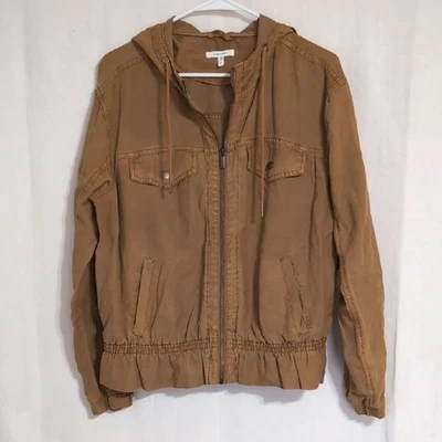 Maurices хаки желтовато-коричневый оборки низ с капюшоном куртки размер большой - Изображение 1 из 4