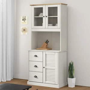 Dresser Top Wooden Kitchen Shelf Top for Highboard VIGO Solid Wood Pine vidaXL - Picture 1 of 33