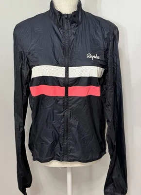 Chaqueta cortavientos RAPHA Brevet Flyweight 74 g 100 % nailon ciclismo cremallera completa negra M mediana Foto 1 de 4
