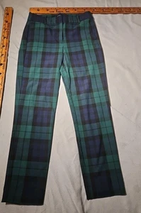 Pantalones J Crew Rubí Para Mujer Talla 6 Verde Negro Tartán Cuadros Clásicos Elastizados Preppy  - Imagen 1 de 16