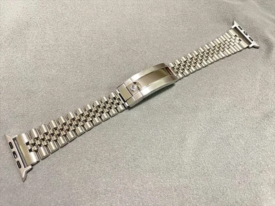 Steel Jubilee Bracelet Oysterflex Band for Apple Watch 7 8 9 S10 Ultra 2 42-49mm - Image 1 of 4