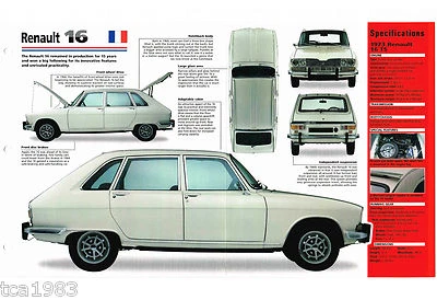 1972 / 1973 / 1974 RENAULT 16 IMP Brochure: TS - Image 1 of 4