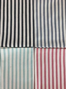 Woven Ticking Striped Canvas Fabric by John Louden - Picture 1 of 15