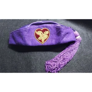 Vintage Loyal Order Of Moose Purple Fez Hat By The C.E. Ward Co. Size 7 - Picture 1 of 5