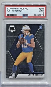 Justin Herbert Chargers 2020 Panini Mosaic RC #204 PSA 9 051022MLCD - Picture 1 of 2