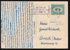 Landpost-Stempel Leina ber GOTHA 6.10.1960 auf Scherenschnitt-AK Ernte Dank
