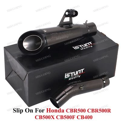 Tubo de escape deslizable para motocicleta Honda CBR500r CB500X CBR500 CB500F 13-19 Foto 1 de 4