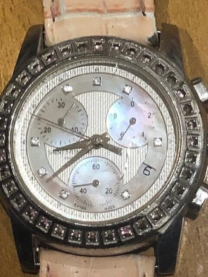 Exquisito Reloj de Cuero Unisex de Cuarzo Hecho en Suiza Saint Honore WR50M - 35 mm Foto 1 de 4