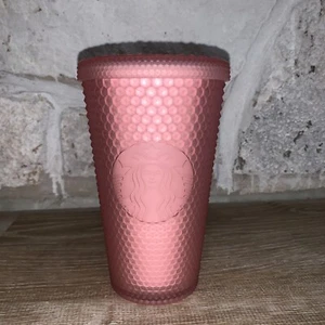 Jelly Pink Studded Starbucks Tumbler Blush Matte Pink NO STRAW 16oz - Picture 1 of 6