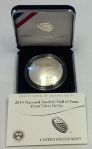 2014 BASEBALL HOF PROOF SILBER DOLLAR MIT OGP REDUZIERT 18.06.25 (2613) - Bild 1 von 4