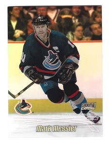 1999 TOPPS STADIUM CLUB CHROME HOCKEY REFRACTOR # 3 MARK MESSIER