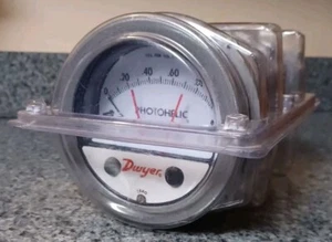 A3201 Dwyer Photohelic A3000-3KPA Series Pressure Switch Meter 0 - 1.0, 25 PSIG - Picture 1 of 12