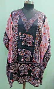New Ladies Dashiki Print African Style Kaftan summer Short Brand Dress ONE SIZE - Picture 1 of 3