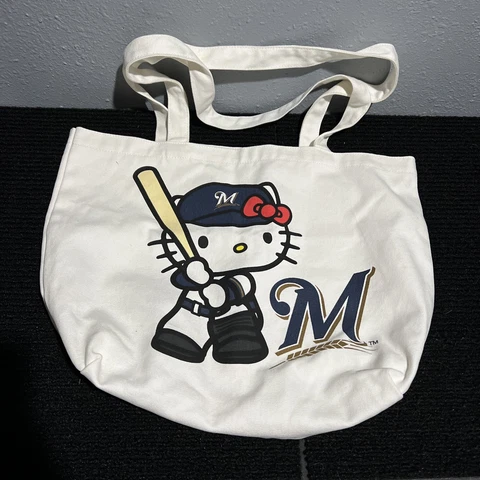 Milwaukee Brewers Baseball Hello Kitty Canvas Tote Bag Cover