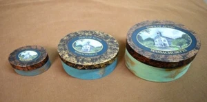 Lot of 3 vintage, unused, nesting oval boxes, Shaker style, marked Acton, MA - Picture 1 of 5